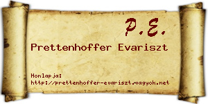 Prettenhoffer Evariszt névjegykártya